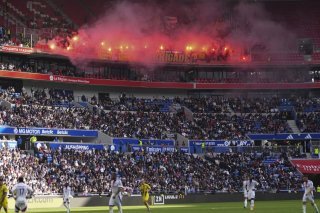 L'OL a mobilisé 117 millions d'euros pour sauver sa place en Ligue 1 KEYSTONE/AP/LAURENT CIPRIANI